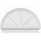 Ekena Millwork Half Round 3 Spoke Architectural Grade PVC Combination Pediment, 40"W x 26-3/4"H x 2-3/4"P PEDPC040X270HRO03 - alternate 2